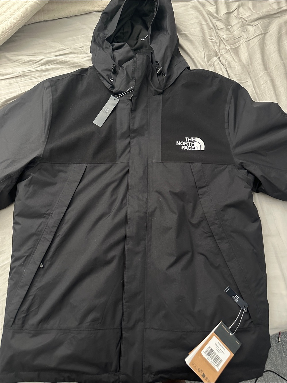 The North Face Men’s Bandon Triclimate 3-in-1 Jacket Black/Black – Size L – NWT